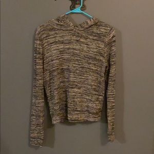 Black and Gray Pull over Shirt with Hood